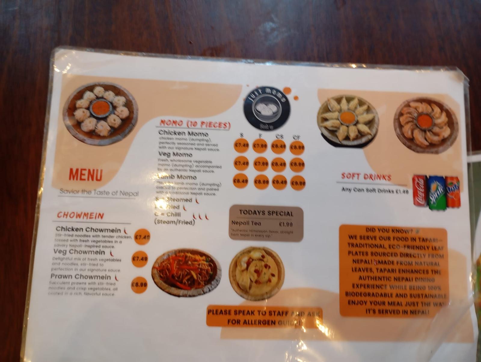 Digital menu & sustainability
